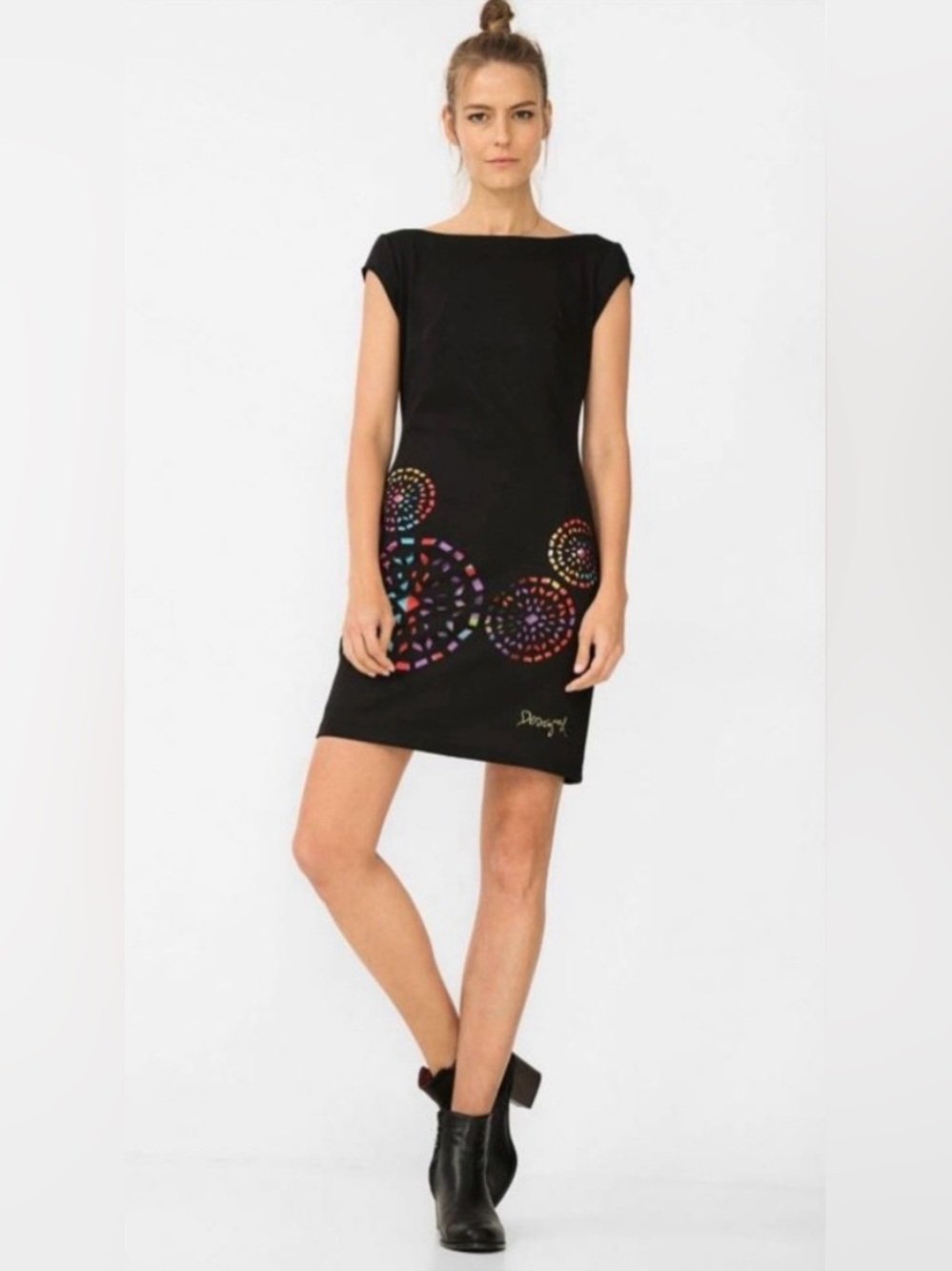 Desigual Colorful Geometric Tunic Mini Dress Small